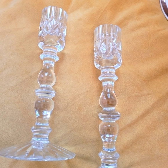 Brierley crystal candlesticks set - Picture 3 of 3